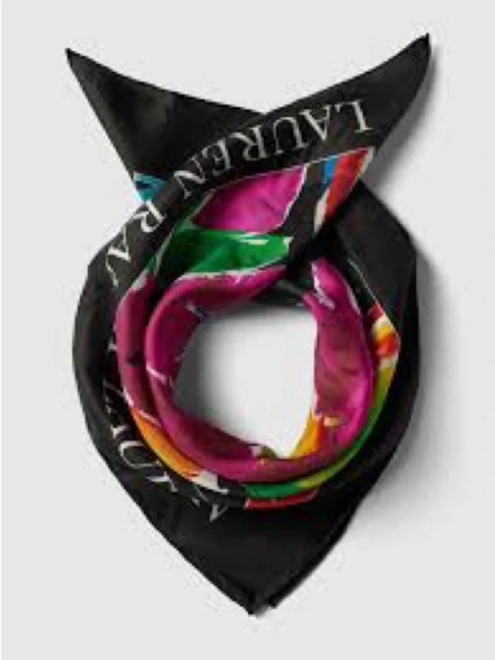 Lauren Ralph Lauren Black Label Silk Scarf - Black - Picture 2 of 6
